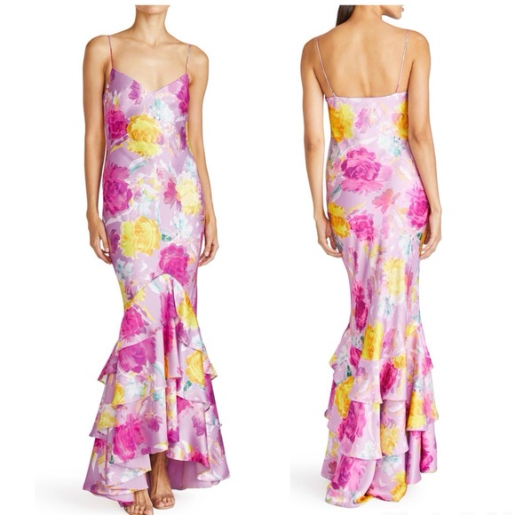 ML Monique Lhuillier Seraphine Satin Maxi Dress - Picture 15 of 15